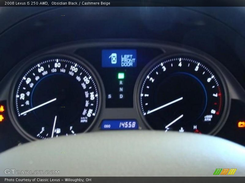 Obsidian Black / Cashmere Beige 2008 Lexus IS 250 AWD