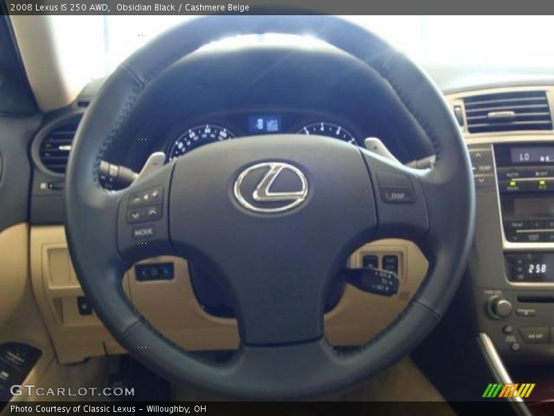 Obsidian Black / Cashmere Beige 2008 Lexus IS 250 AWD