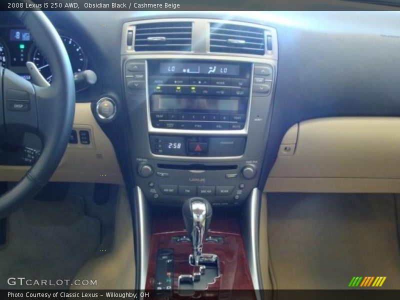 Obsidian Black / Cashmere Beige 2008 Lexus IS 250 AWD