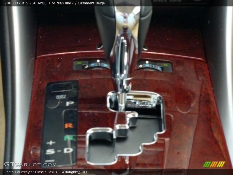 Obsidian Black / Cashmere Beige 2008 Lexus IS 250 AWD