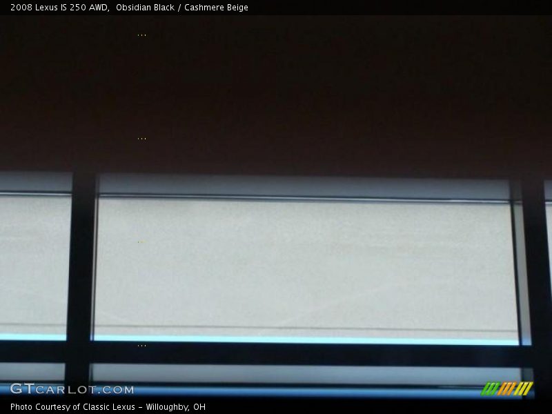 Obsidian Black / Cashmere Beige 2008 Lexus IS 250 AWD
