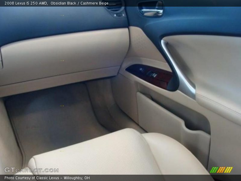 Obsidian Black / Cashmere Beige 2008 Lexus IS 250 AWD
