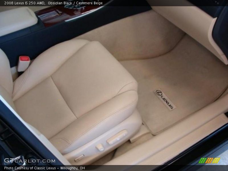 Obsidian Black / Cashmere Beige 2008 Lexus IS 250 AWD