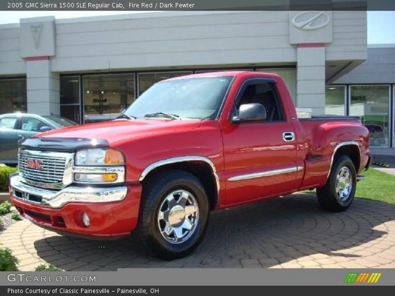 Fire Red / Dark Pewter 2005 GMC Sierra 1500 SLE Regular Cab