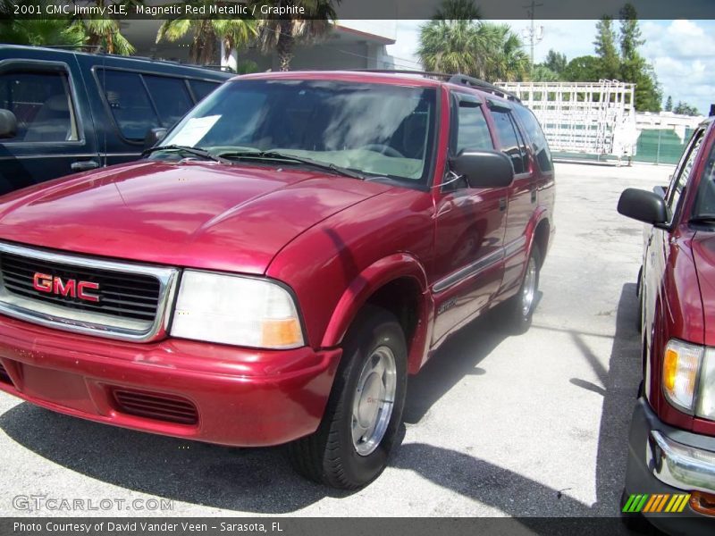 Magnetic Red Metallic / Graphite 2001 GMC Jimmy SLE