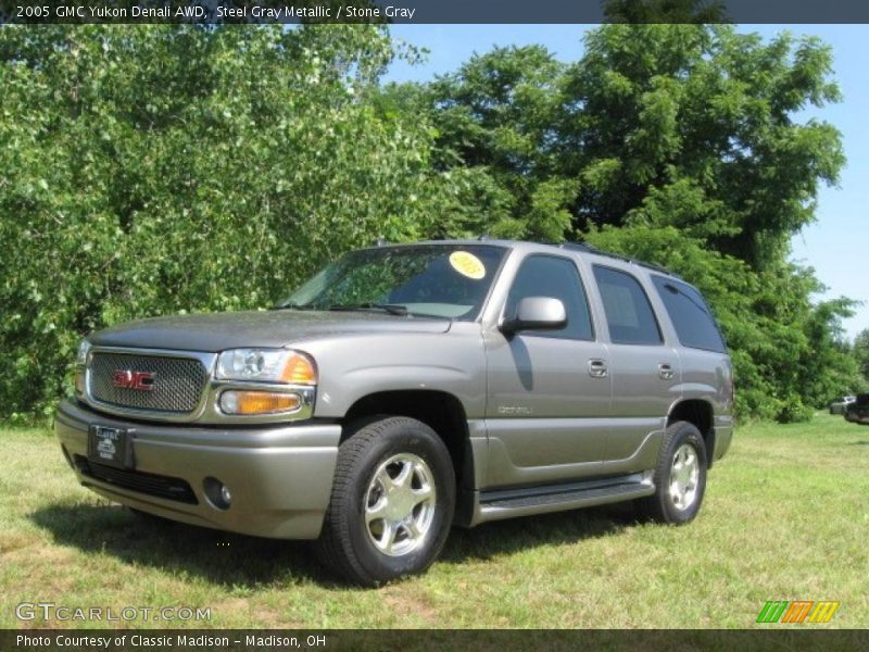 Steel Gray Metallic / Stone Gray 2005 GMC Yukon Denali AWD