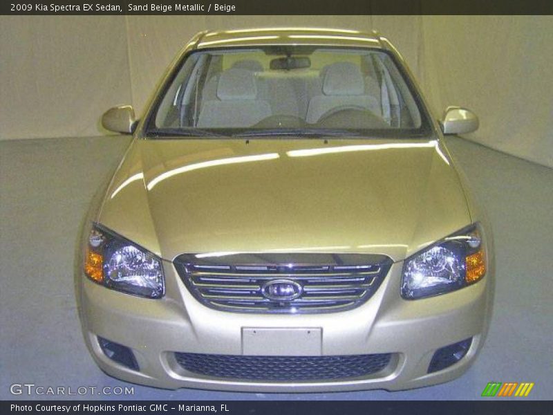 Sand Beige Metallic / Beige 2009 Kia Spectra EX Sedan