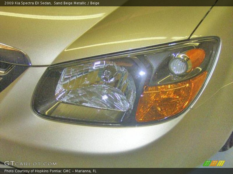 Sand Beige Metallic / Beige 2009 Kia Spectra EX Sedan