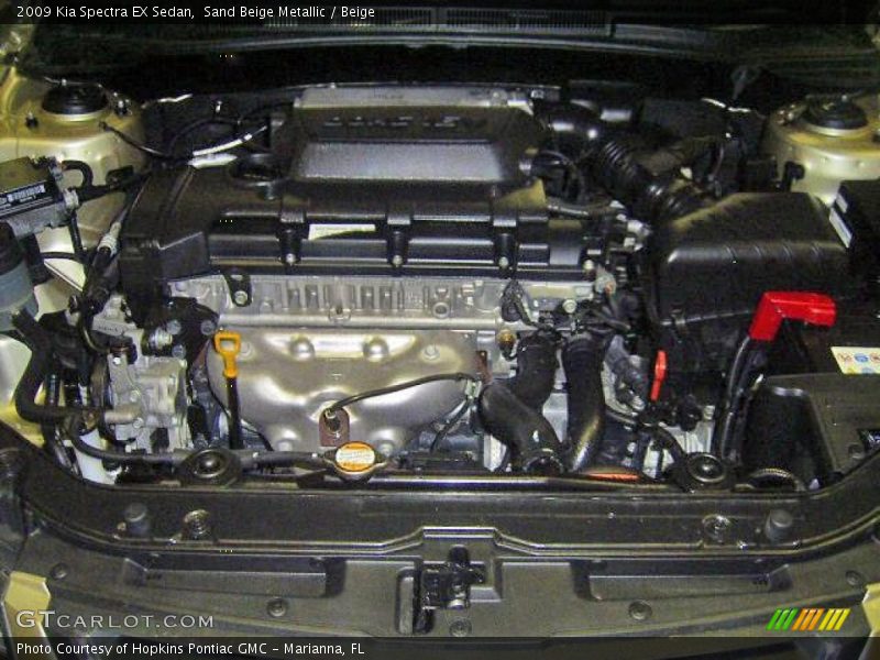 Sand Beige Metallic / Beige 2009 Kia Spectra EX Sedan