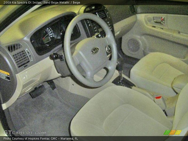Sand Beige Metallic / Beige 2009 Kia Spectra EX Sedan