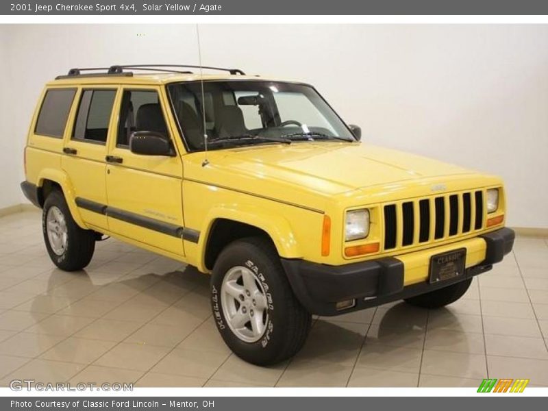 Solar Yellow / Agate 2001 Jeep Cherokee Sport 4x4