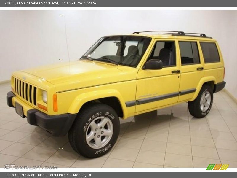 Solar Yellow / Agate 2001 Jeep Cherokee Sport 4x4