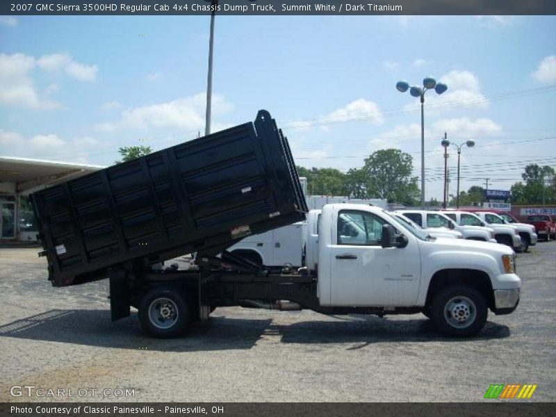 Summit White / Dark Titanium 2007 GMC Sierra 3500HD Regular Cab 4x4 Chassis Dump Truck