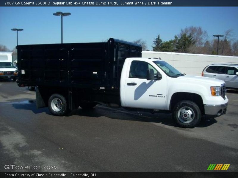Summit White / Dark Titanium 2007 GMC Sierra 3500HD Regular Cab 4x4 Chassis Dump Truck
