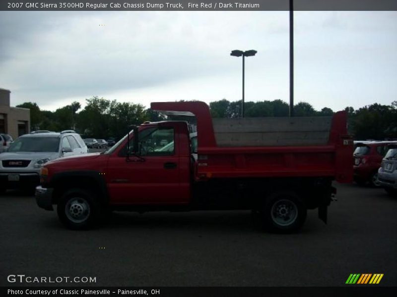 Fire Red / Dark Titanium 2007 GMC Sierra 3500HD Regular Cab Chassis Dump Truck