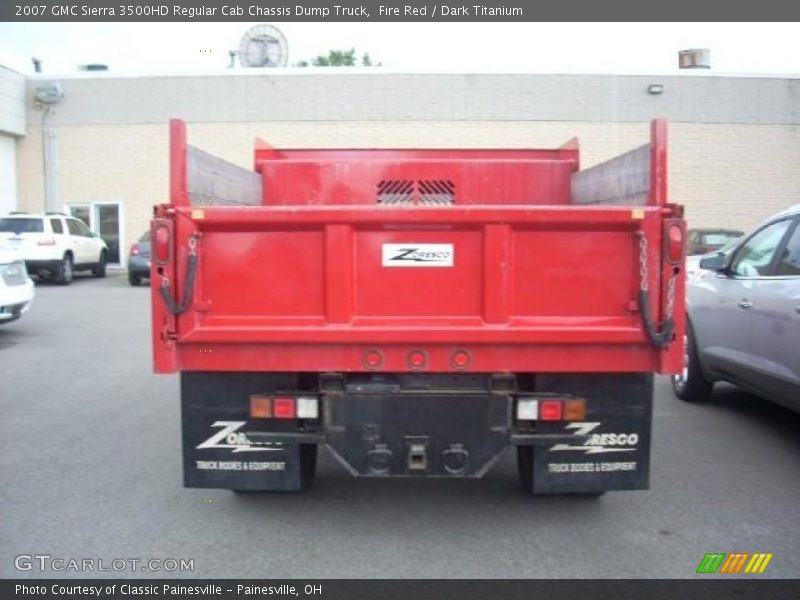 Fire Red / Dark Titanium 2007 GMC Sierra 3500HD Regular Cab Chassis Dump Truck