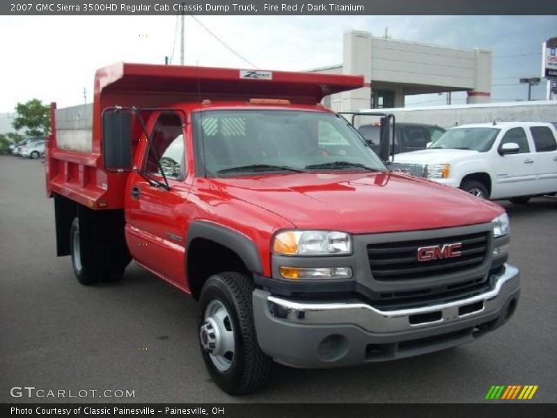 Fire Red / Dark Titanium 2007 GMC Sierra 3500HD Regular Cab Chassis Dump Truck