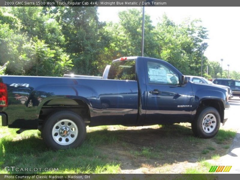 Midnight Blue Metallic / Dark Titanium 2009 GMC Sierra 1500 Work Truck Regular Cab 4x4