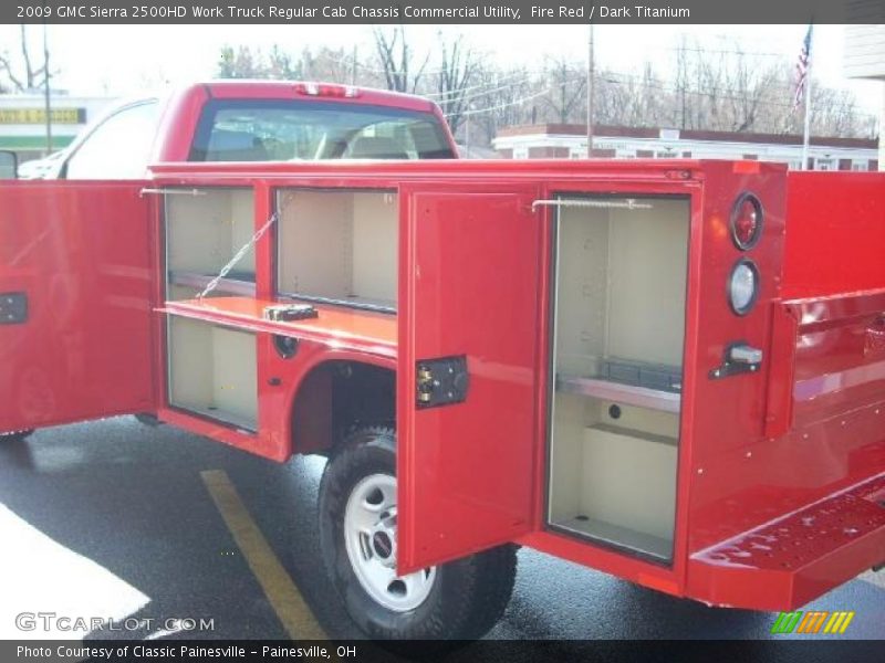 Fire Red / Dark Titanium 2009 GMC Sierra 2500HD Work Truck Regular Cab Chassis Commercial Utility