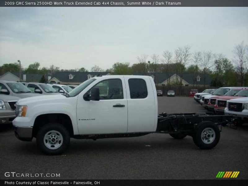 Summit White / Dark Titanium 2009 GMC Sierra 2500HD Work Truck Extended Cab 4x4 Chassis