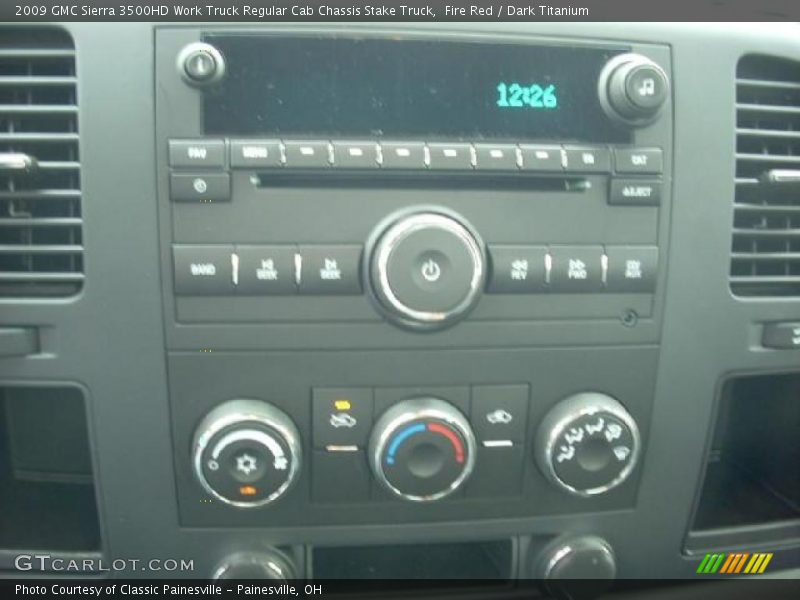 Fire Red / Dark Titanium 2009 GMC Sierra 3500HD Work Truck Regular Cab Chassis Stake Truck