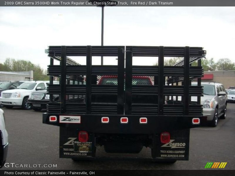 Fire Red / Dark Titanium 2009 GMC Sierra 3500HD Work Truck Regular Cab Chassis Stake Truck