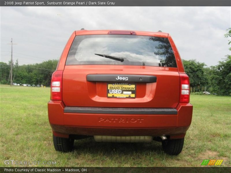 Sunburst Orange Pearl / Dark Slate Gray 2008 Jeep Patriot Sport