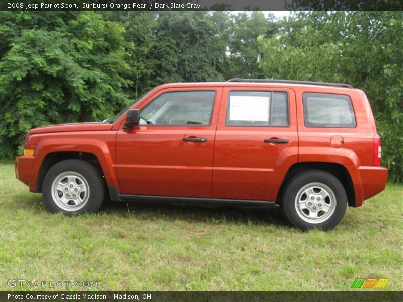 Sunburst Orange Pearl / Dark Slate Gray 2008 Jeep Patriot Sport
