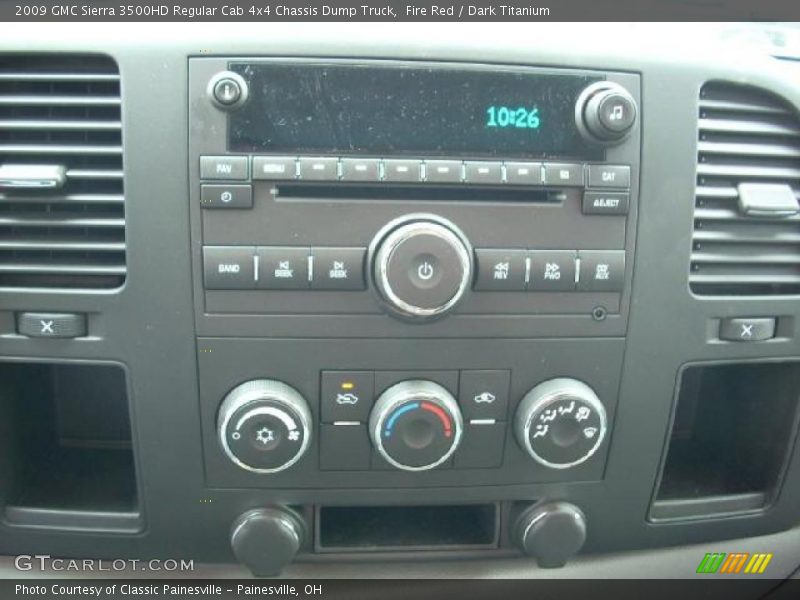 Fire Red / Dark Titanium 2009 GMC Sierra 3500HD Regular Cab 4x4 Chassis Dump Truck