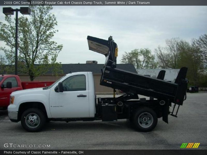 Summit White / Dark Titanium 2009 GMC Sierra 3500HD Regular Cab 4x4 Chassis Dump Truck