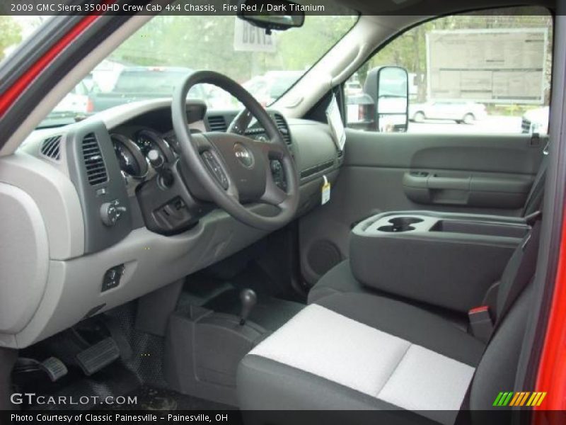 Fire Red / Dark Titanium 2009 GMC Sierra 3500HD Crew Cab 4x4 Chassis
