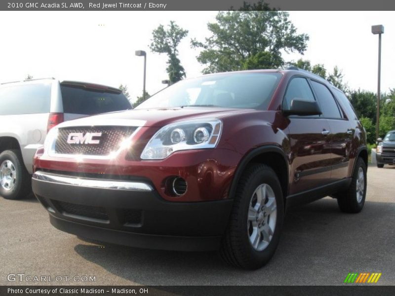 Red Jewel Tintcoat / Ebony 2010 GMC Acadia SL AWD