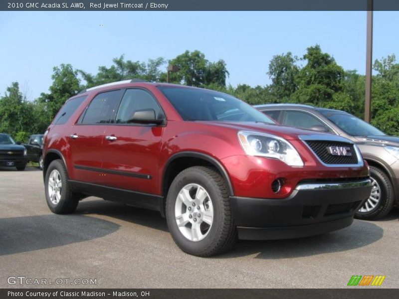 Red Jewel Tintcoat / Ebony 2010 GMC Acadia SL AWD