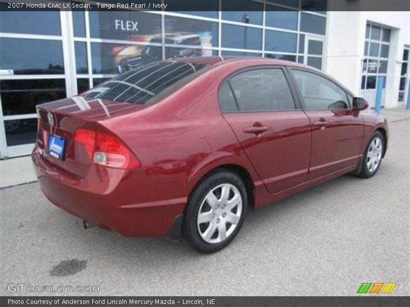 Tango Red Pearl / Ivory 2007 Honda Civic LX Sedan