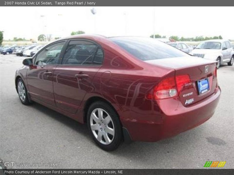 Tango Red Pearl / Ivory 2007 Honda Civic LX Sedan