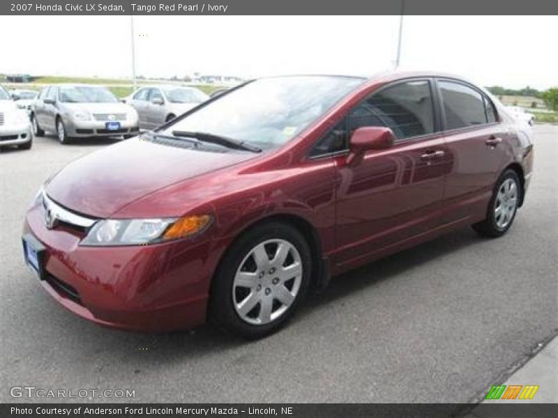 Tango Red Pearl / Ivory 2007 Honda Civic LX Sedan