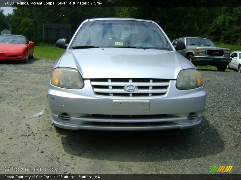 Silver Mist Metallic / Gray 2003 Hyundai Accent Coupe