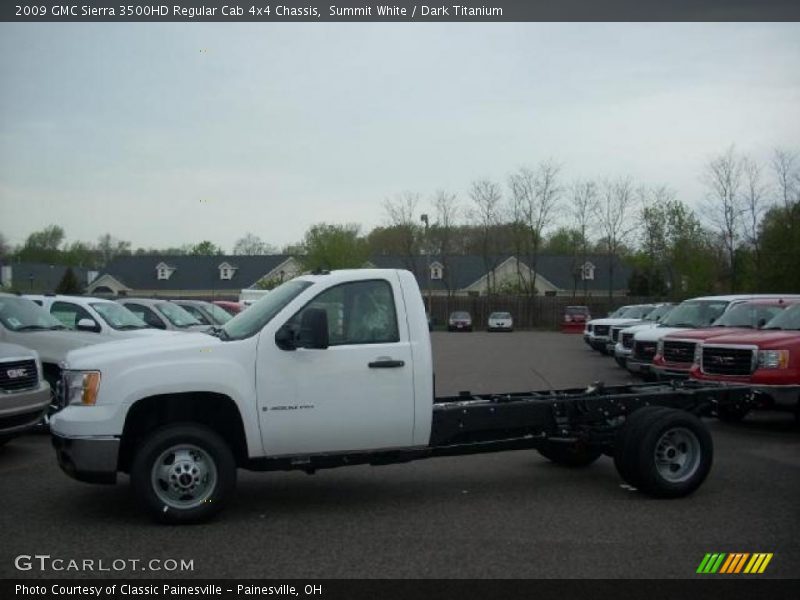 Summit White / Dark Titanium 2009 GMC Sierra 3500HD Regular Cab 4x4 Chassis