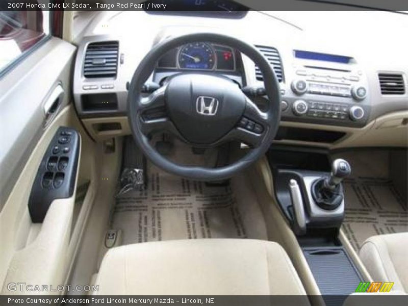 Tango Red Pearl / Ivory 2007 Honda Civic LX Sedan