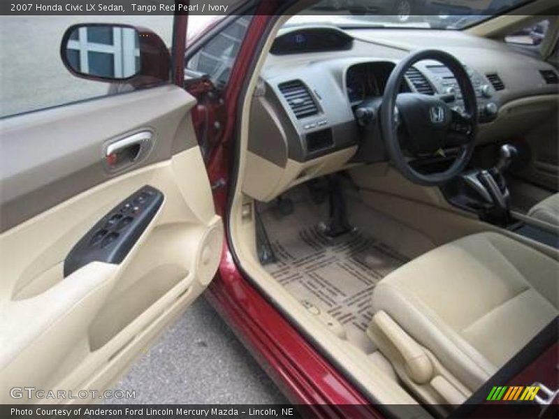 Tango Red Pearl / Ivory 2007 Honda Civic LX Sedan