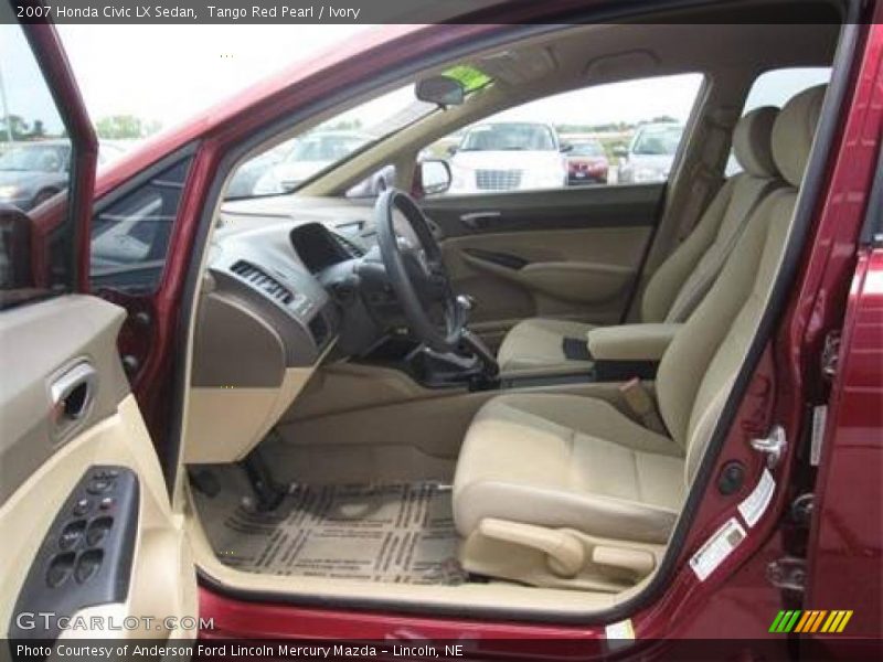 Tango Red Pearl / Ivory 2007 Honda Civic LX Sedan
