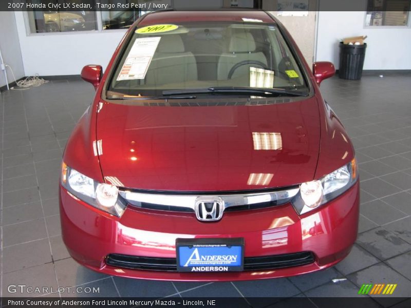 Tango Red Pearl / Ivory 2007 Honda Civic LX Sedan