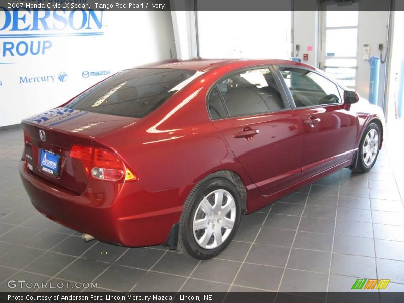 Tango Red Pearl / Ivory 2007 Honda Civic LX Sedan