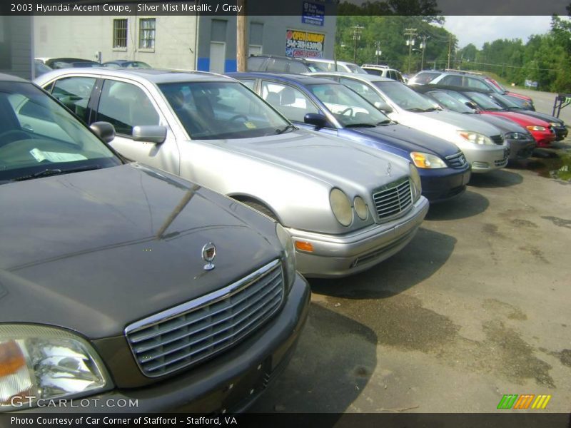 Silver Mist Metallic / Gray 2003 Hyundai Accent Coupe