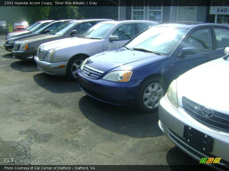 Silver Mist Metallic / Gray 2003 Hyundai Accent Coupe