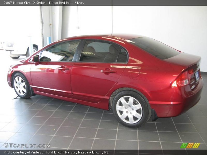 Tango Red Pearl / Ivory 2007 Honda Civic LX Sedan