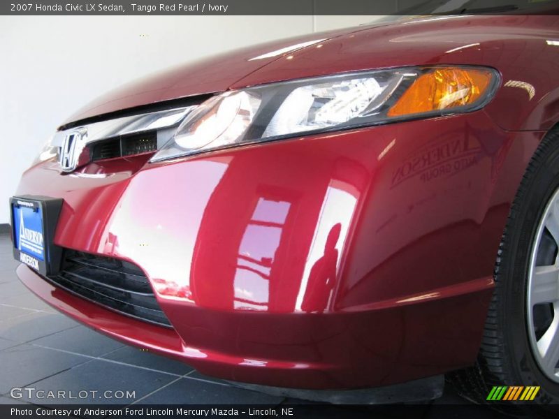 Tango Red Pearl / Ivory 2007 Honda Civic LX Sedan