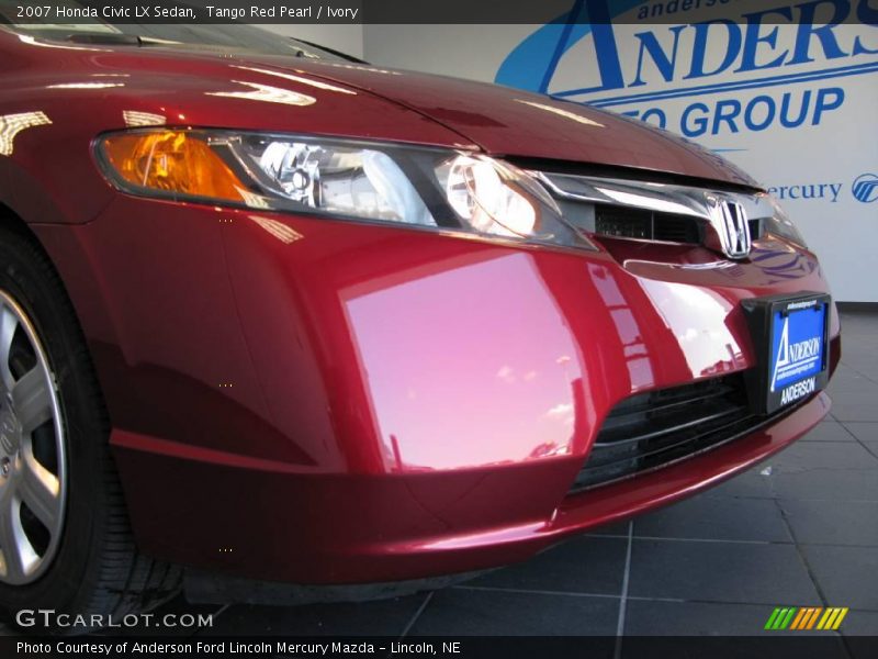 Tango Red Pearl / Ivory 2007 Honda Civic LX Sedan