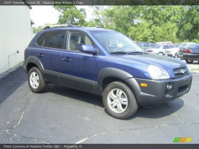 Nautical Blue Metallic / Gray 2007 Hyundai Tucson SE