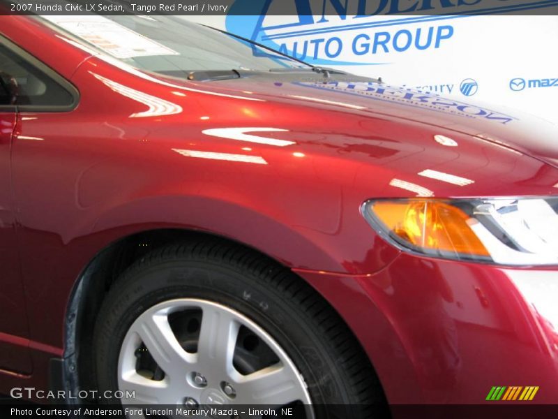 Tango Red Pearl / Ivory 2007 Honda Civic LX Sedan